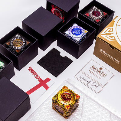 Masters Dice Relic #000 – Class Legacy Spinner | 7-in-1 Dual-Spinner-Metallwürfel