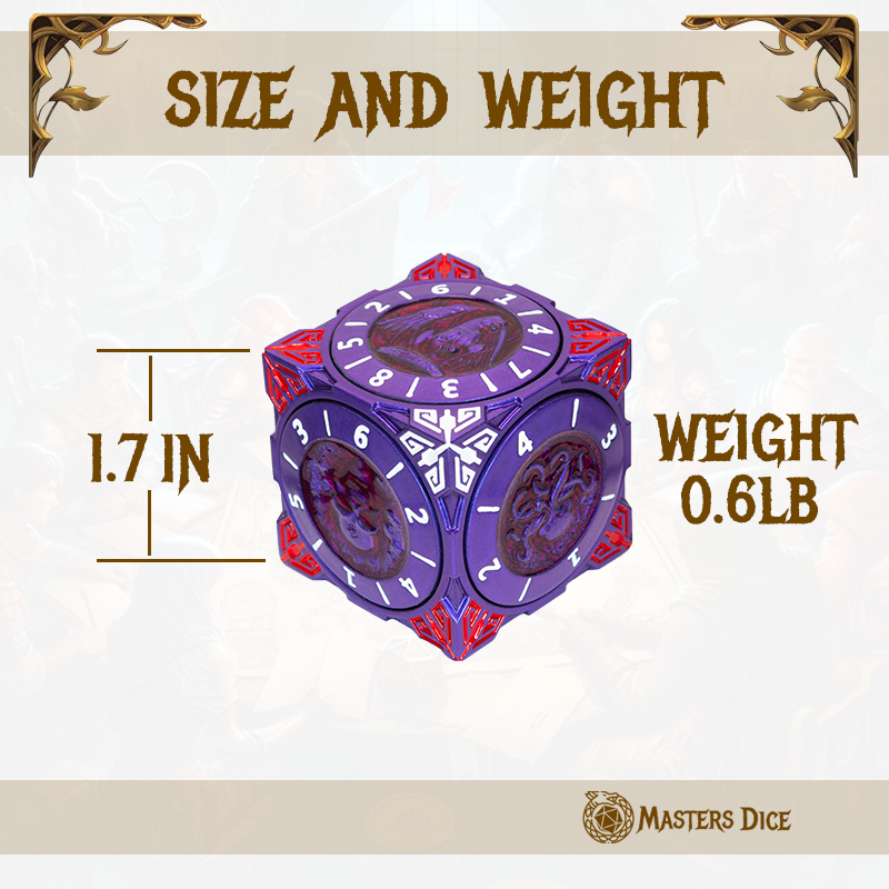 Masters Dice Relic #000 – Class Legacy Spinner | 7 -in-1 Dual-Spinner Metal Dice