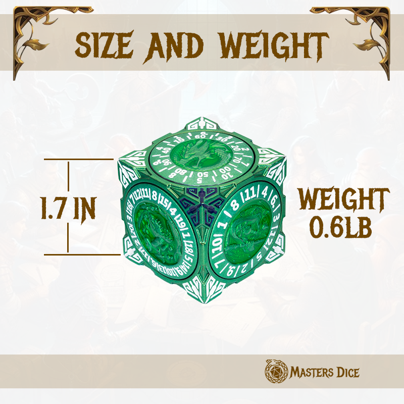 Masters Dice Relic #000 – Class Legacy Spinner | 7 -in-1 Dual-Spinner Metal Dice
