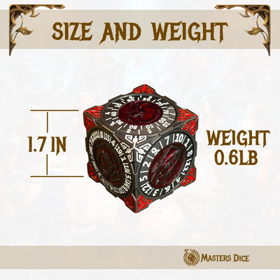Masters Dice Relic #000 – Class Legacy Spinner | 7-in-1 Dual-Spinner-Metallwürfel