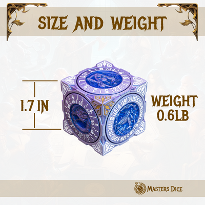 Masters Dice Relic #000 – Class Legacy Spinner | 7-in-1 Dual-Spinner-Metallwürfel