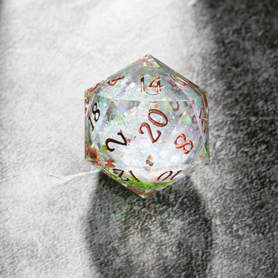 Verdant Bloom Green Liquid Core Resin Dnd D&D Dice Set - Masters Dice