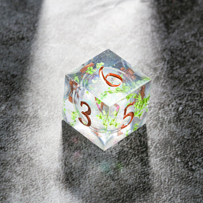 Verdant Bloom Green Liquid Core Resin Dnd D&D Dice Set - Masters Dice